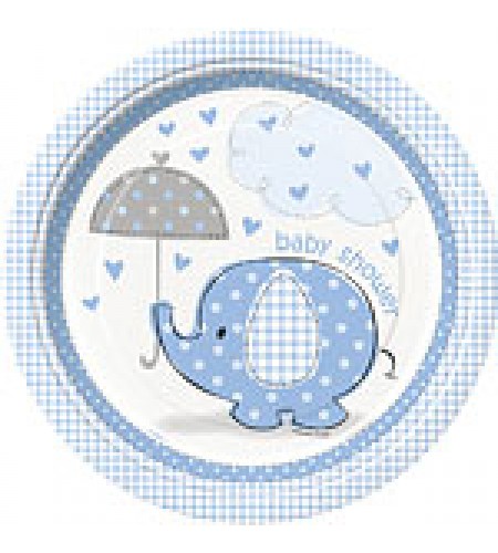 PRATOS DESCARTAVEIS ELEFANTE AZUL 